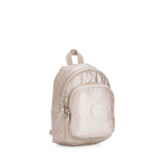 Plecaki Kipling Delia Compact Metallic Convertible Beżowe | PL 1657TC